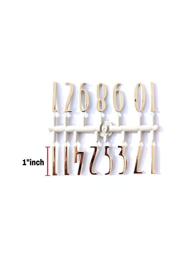 Epoxy Fusion Wall Clock Silent Movement with Numbers & Hands | Numerical Analog Clock Mechanism | Metal Hands & Numbers | DIY Clock Mechanism Kit | Gold Plain Pati Set of 1 - Image 2